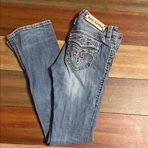 Rock Revival Women's Distressed Blue Skinny Jeans